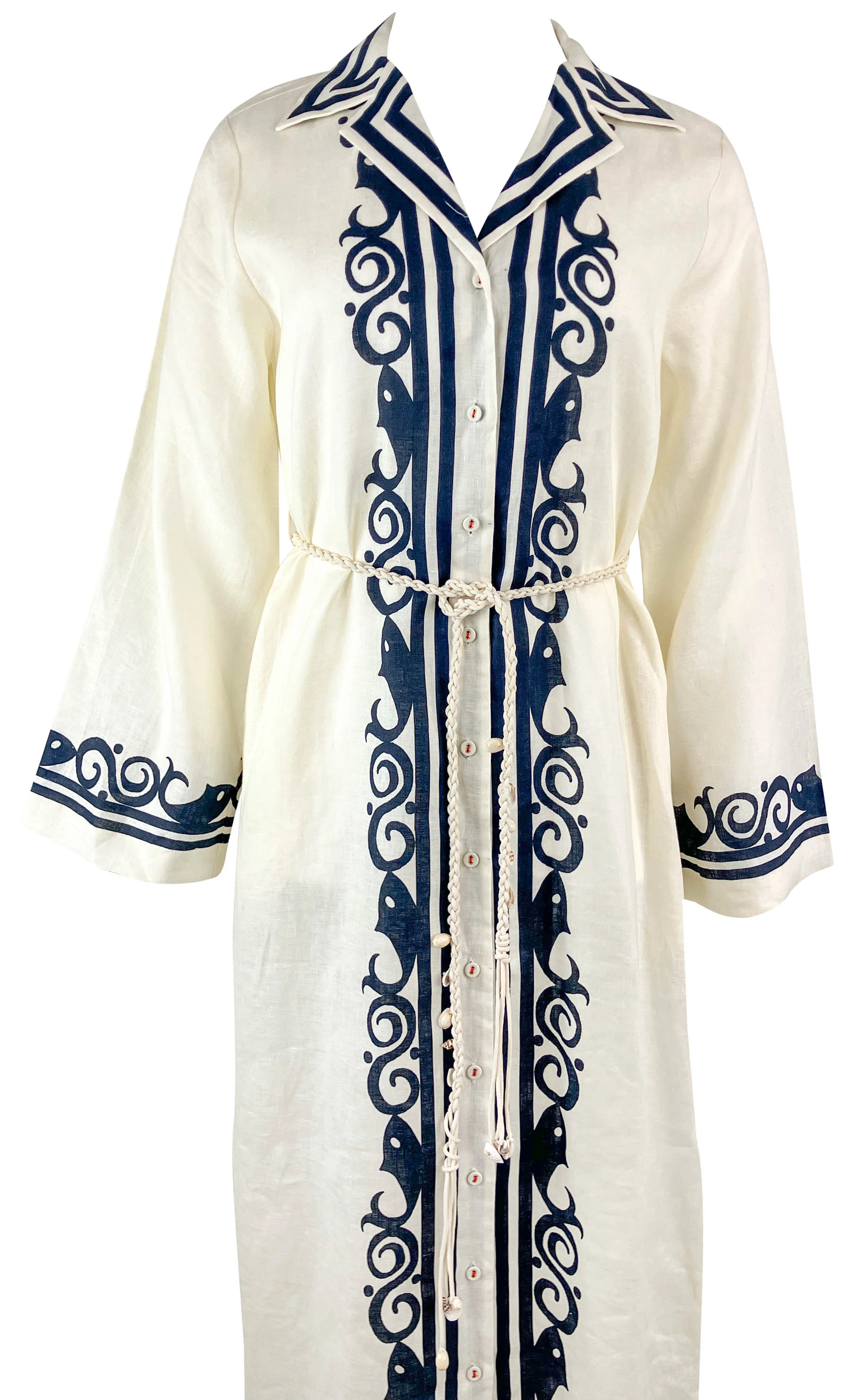 Alémais Marine Shirtdress in Cream - Image 3