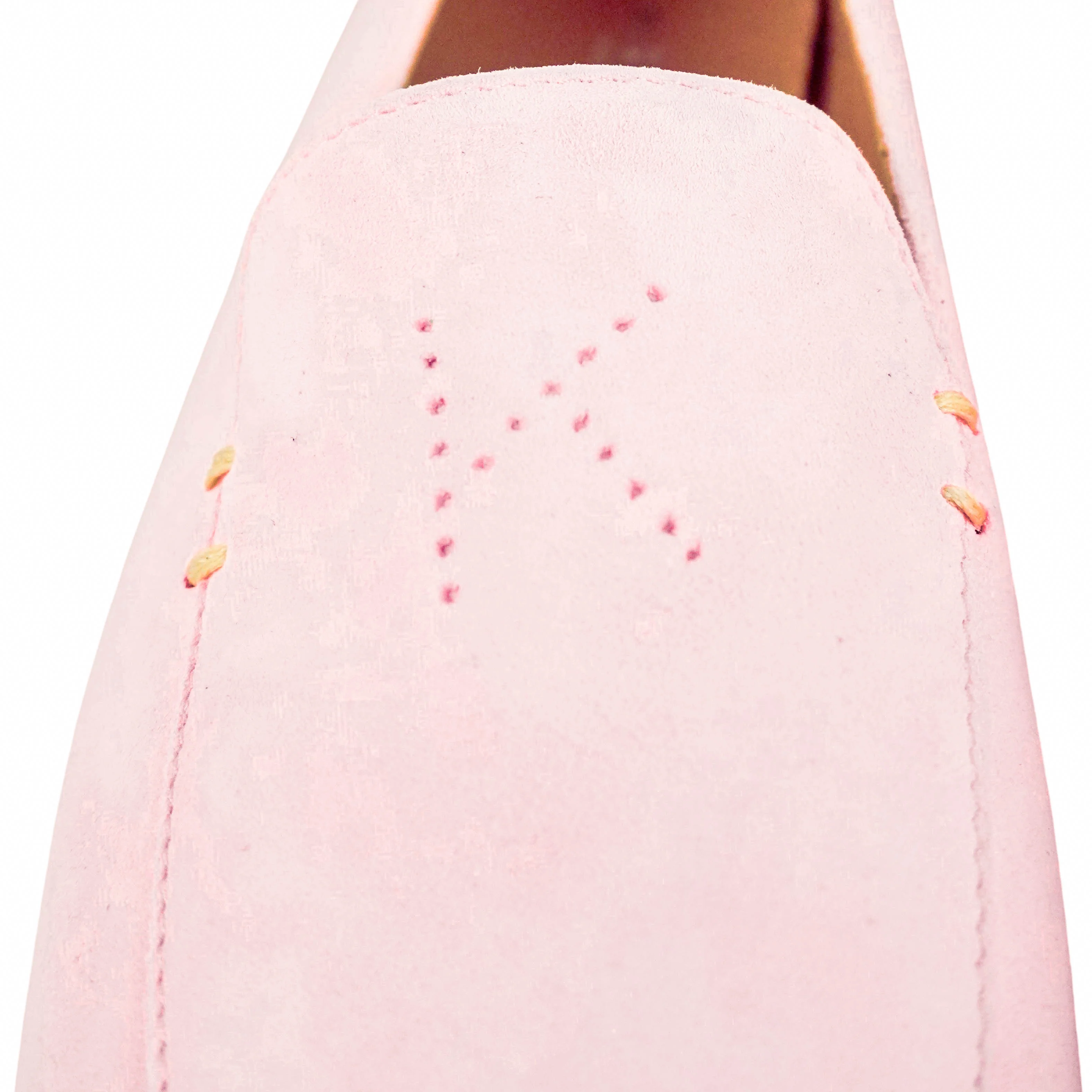 Kiton Suede Monogram Loafers in Pink - Image 6