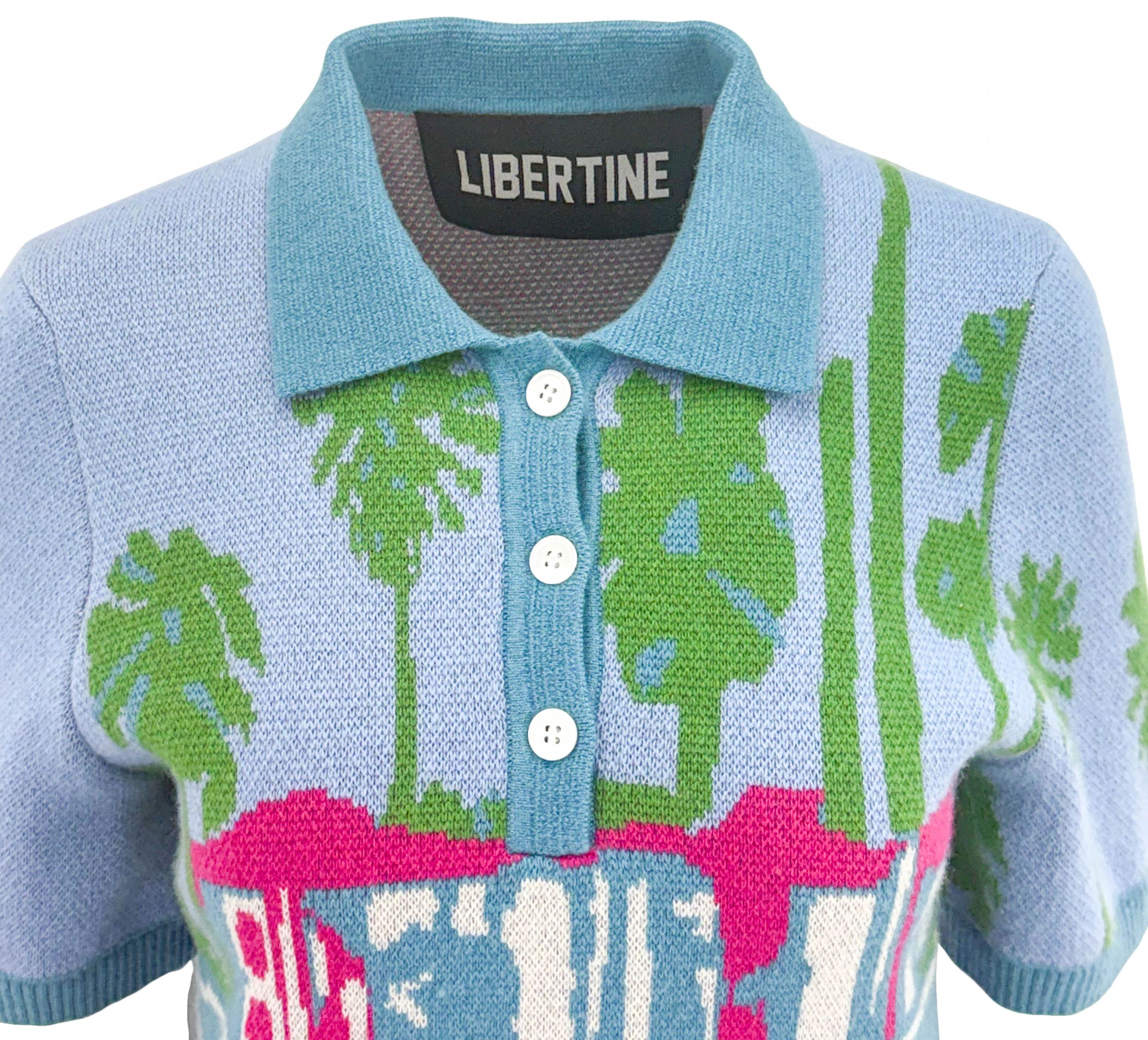 Libertine Poolside Polo Sweater in Multi - Image 3
