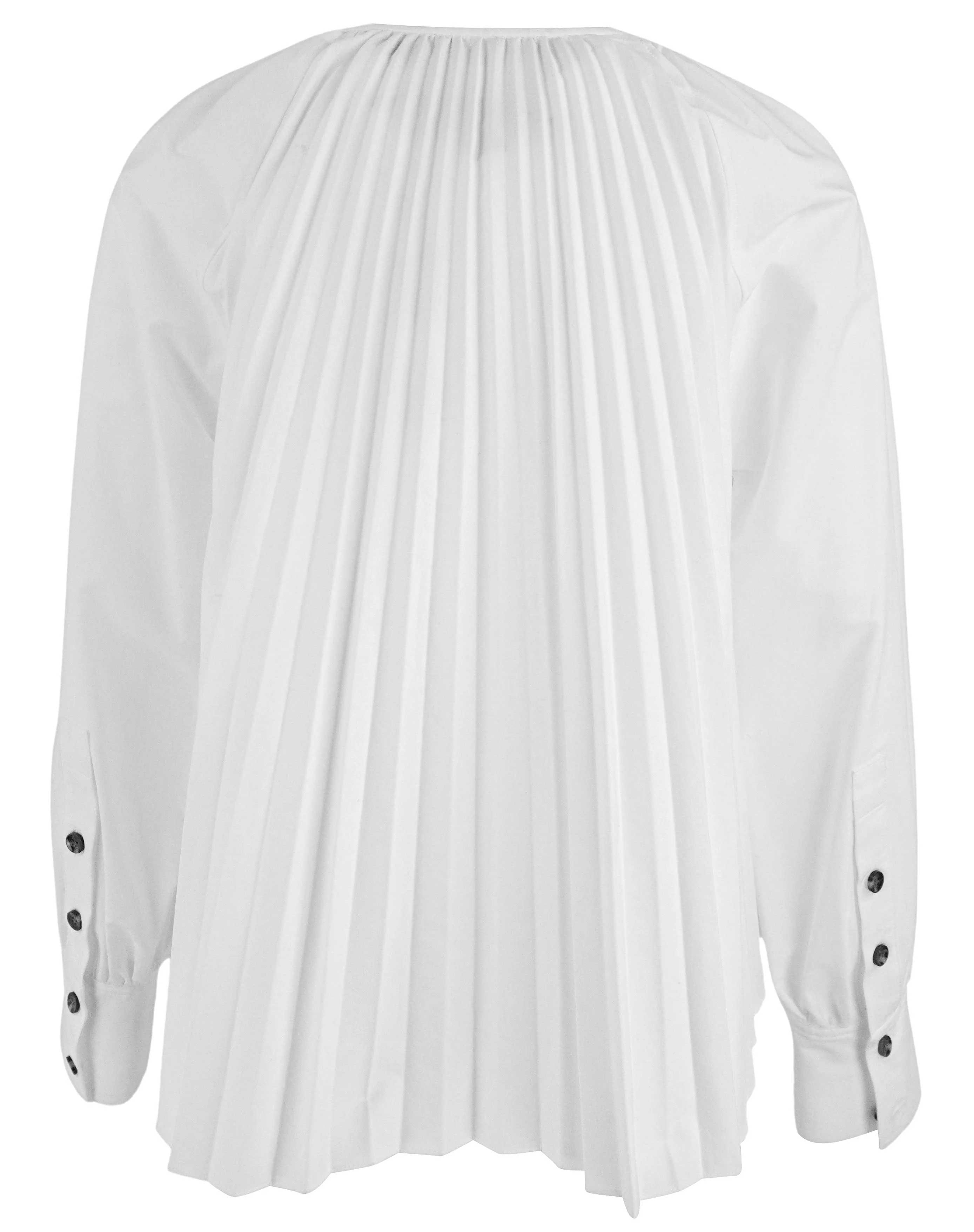 Proenza Schouler Compact Poplin Monica Top in White - Image 3