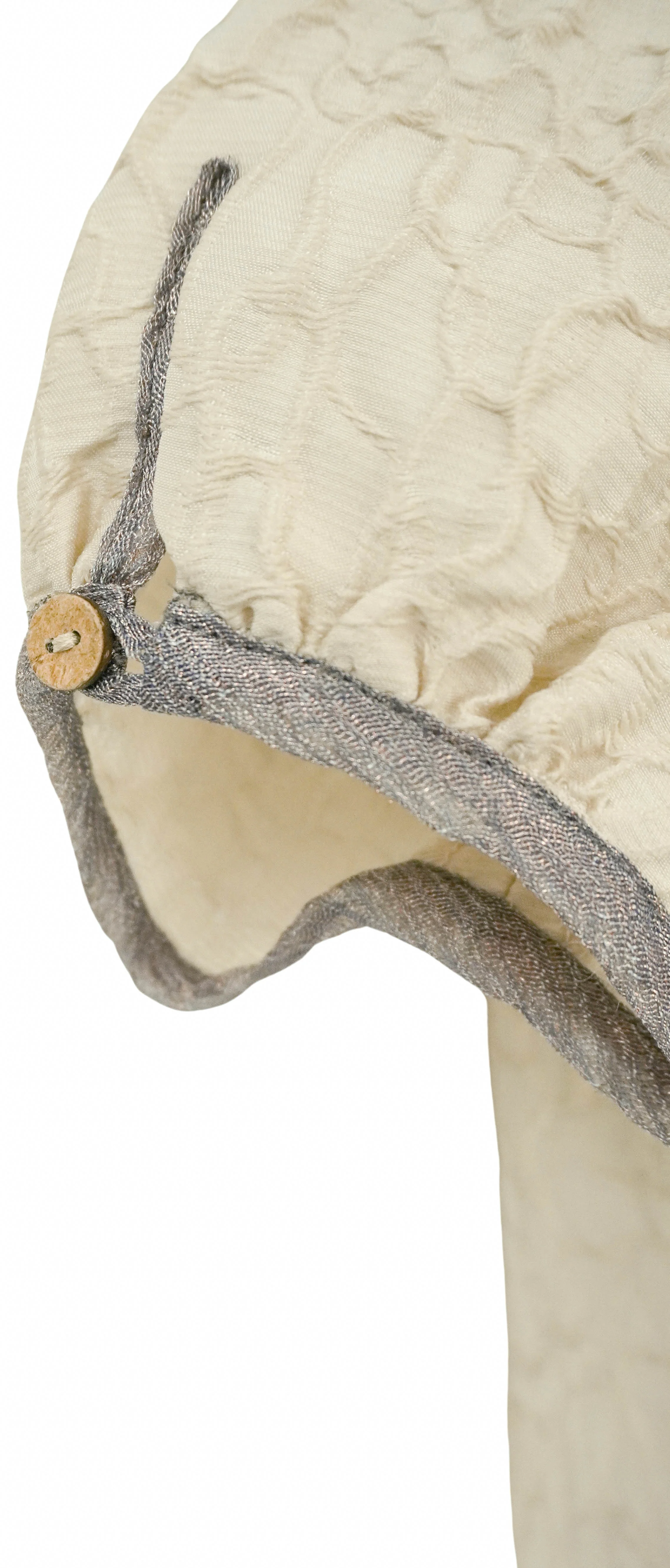 Rodarte x Opening Ceremony Multi-Fabric Cropped Blouse in Beige Pink - Image 5