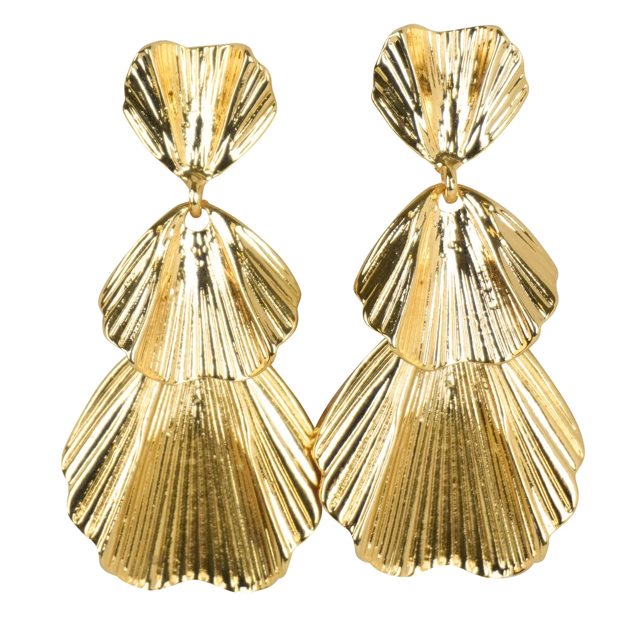 Shashi Petal Earrings in Gold - Image 3